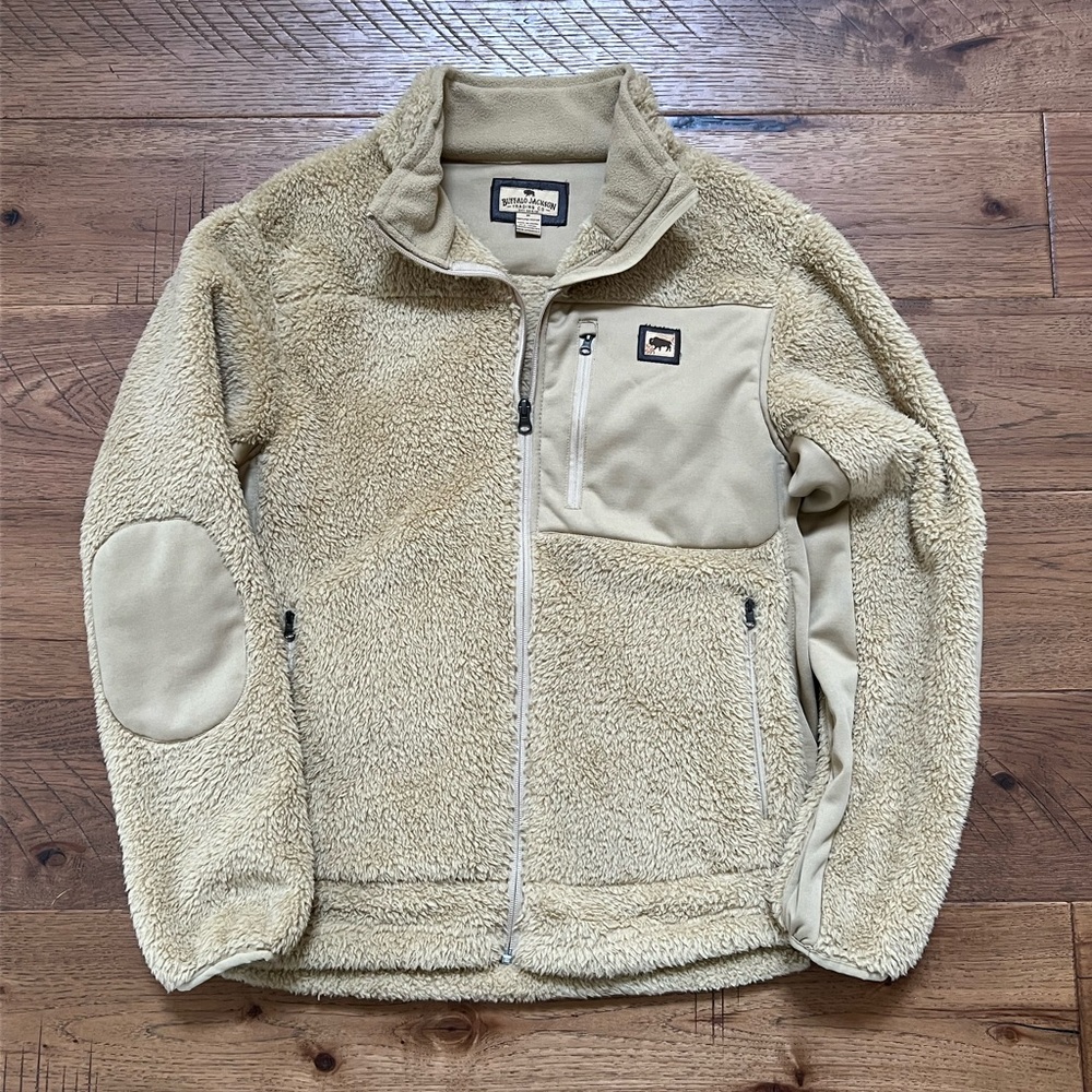 Buffalo Jackson Khaki Sherpa Full-Zip Fleece Jacket by Roark